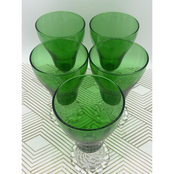 Anchor Hocking Burple-Inspiration Green Water Goblet Set Of 5 - Picture 4 of 6